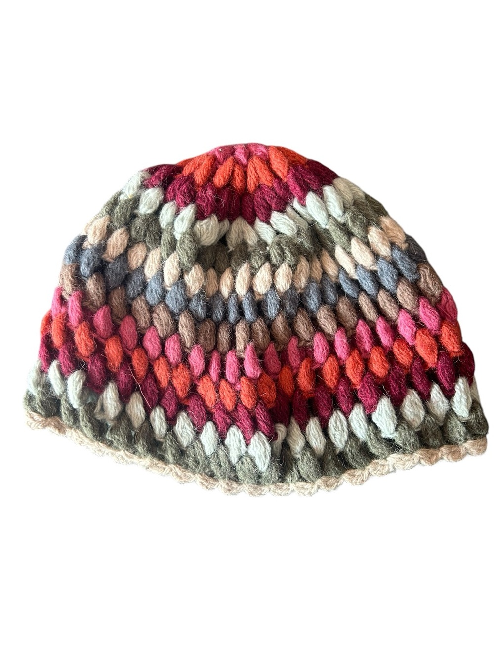 Multicolor Chunky Knit Beanie - Women